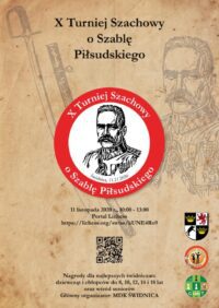 Plakat X Turnieju Szachowego o Szablę Piłsudskiego