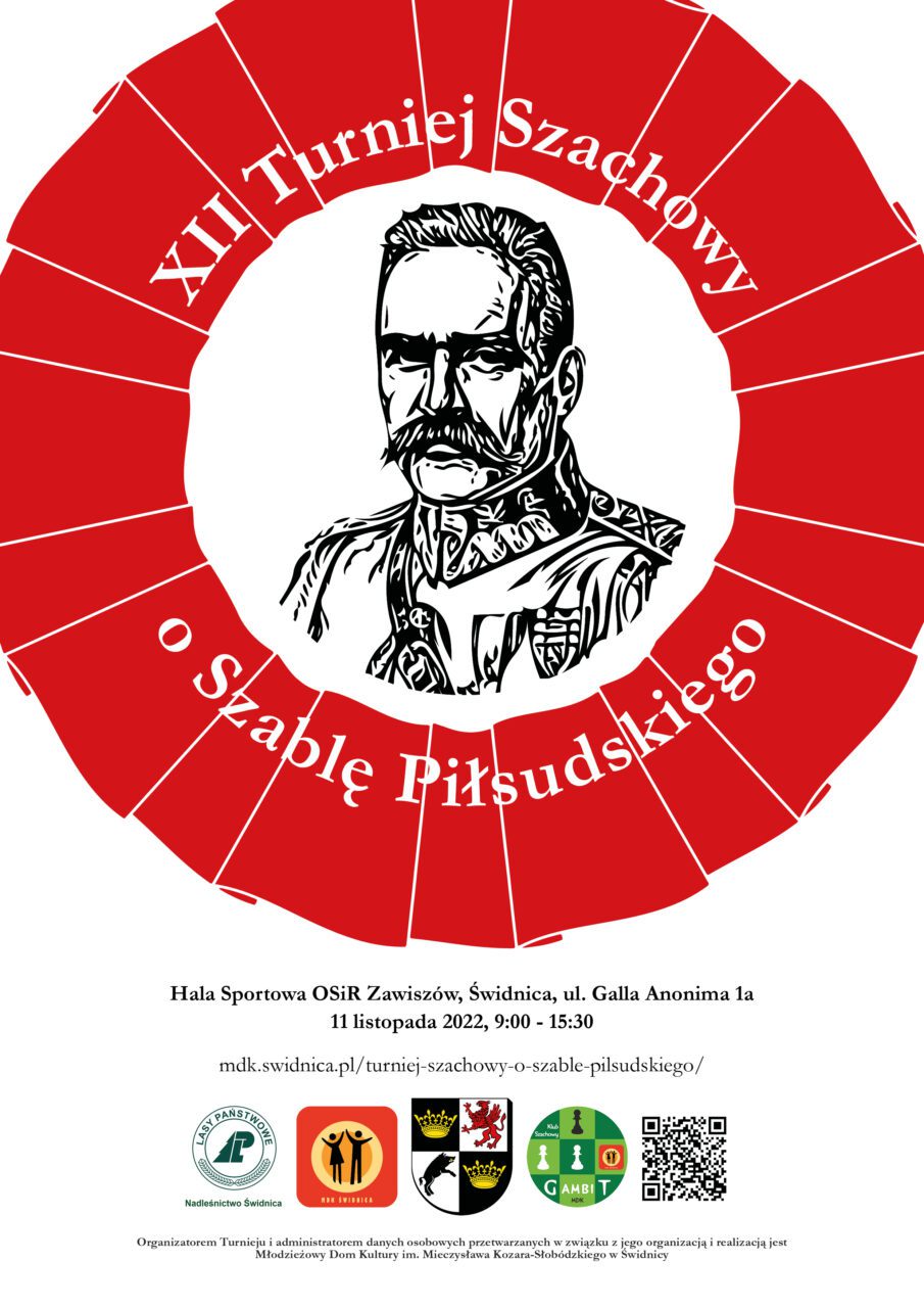 Plakat XII Turnieju Szachowego o Szablę Piłsudskiego